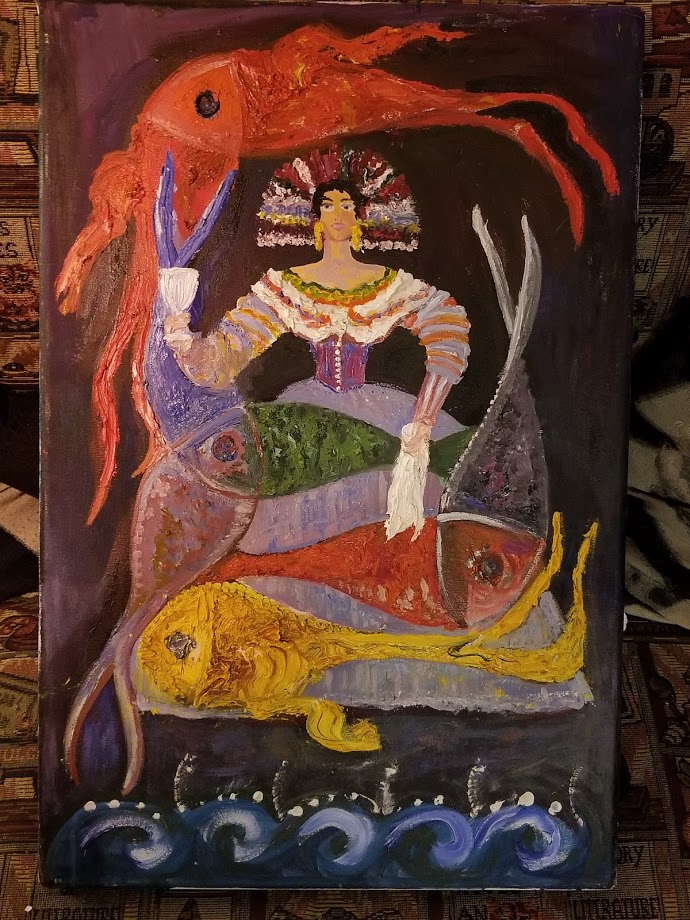 Frida and Escher Mix Style